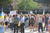 Bild mit Plakat Putin will Demokratie töten auf 31. UA Unabhängigkeitdemo in Freiburg