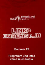 Programmzeitschrift Titel Sommer 23; LINK_Extremist_in