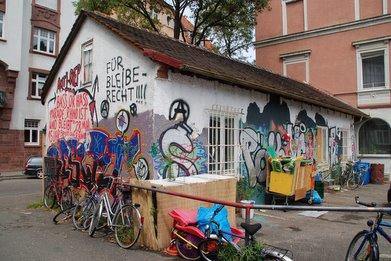 Besetztes Haus in der Gartenstraße 19