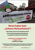 Plakat zur Kundgebung am 12. September 2014