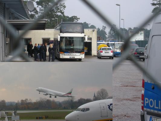 Abschiebung vom Baden-Airpark am 18.11.2014