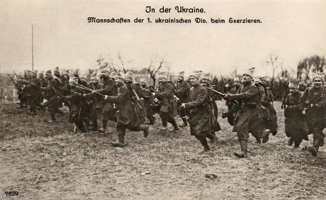 1. Ukrainische Division der Blauröcke 1918 (Postkarte)