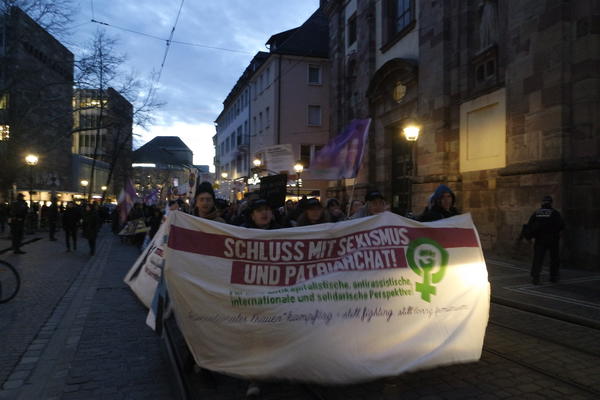 Demonstration zum Frauentag am 8. März 2018