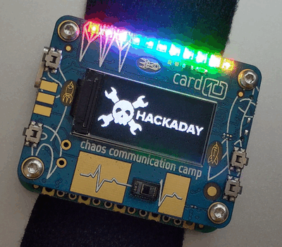 CCCamp2019 Hackaday Badge card1o