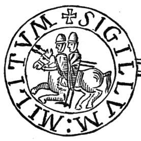 Das Siegel des Templerordens zeigt zwei Ritter auf einem Pferd