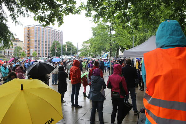 Demo am Platz der Alten Synagoge am 23. 05. 2020