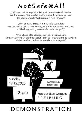 Flyer der NotSafe@All-Demonstration