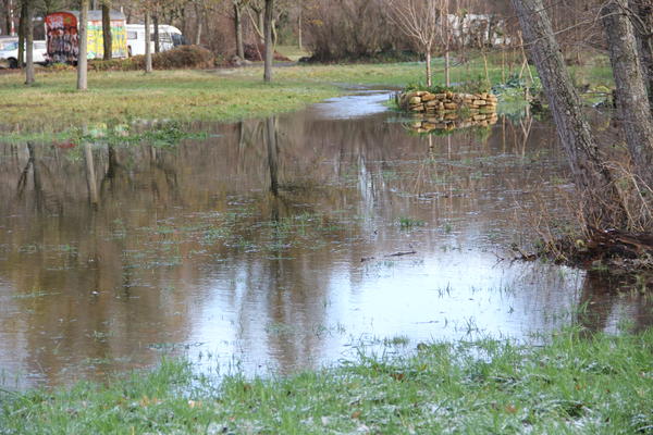 Überschemmung im Dietenbach Park Westlich des Bach und Public Gardening