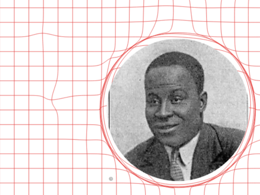 Bild von Joseph Ekwe Bilé in einem roten Netz