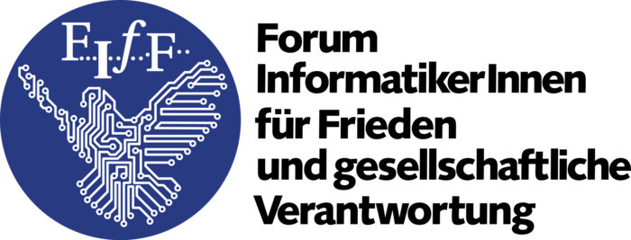 FIFF Forum Informatikerinnen für Frieden und gesellschaftliche Verantwortung Logo mit Digitaltaube