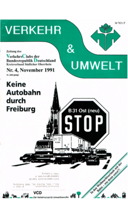 Keine Autobahn durch Freiburg - VCD-Zeitung 1991