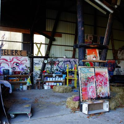 Atelier im besetzten Dorf Lützerath