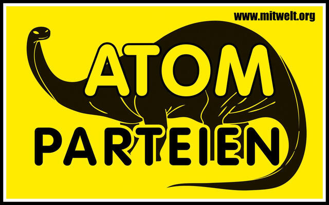 Bild: Atom Parteien mit Dinosaurier