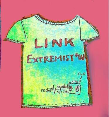 T-Shirt Demo in Knalligen Farben mit der Aufschrift Link Extremist*in von RDL