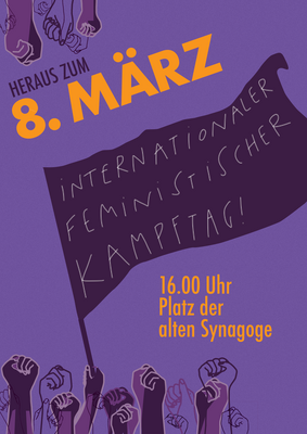Plakat der 8. März Demo