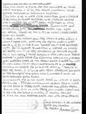 Brief von Alfredo Cospito aus dem Gefängnis (2. Seite)