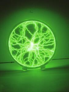 grüne Plasma Licht Effekt Scheibe
