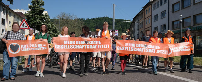 Solidemo mit &quot;Letzter Generation&quot; am 31.05.23 in Freiburg