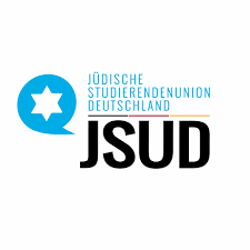 Das Logo der Jüdischen Studierendenunion Deutschland (JSUD) zeigt eine blaue Sprechblase mit einem weißen, ausgestanzten Davidstern.