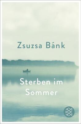 Buchcover. Ein verschwommenes Bild von einem See mit einem Boot