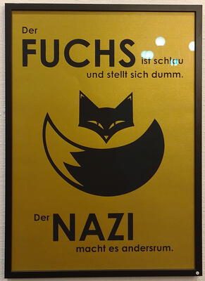 Fuchs mit Spruch