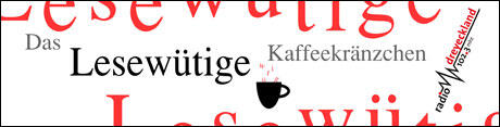 Logo Das Lesewütige Kaffeekränzchen. Radio Dreyeckland. Eine Kaffeetasse