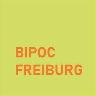 BIPOC FREIBURG - Schriftzug orange auf gelbem Untergrund