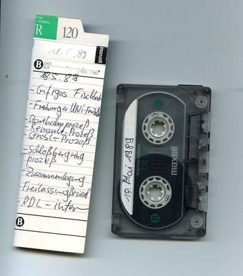 Casseette und Cassetten Beiblat vom Info 18.Mai1989