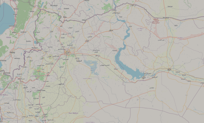 Konfliktregion Nordost-Syrien auf der Karte