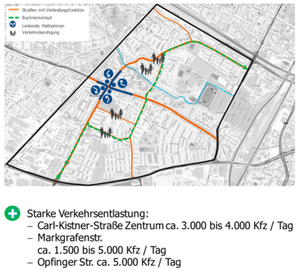 Karte von Haslach mit Abbiegeverboten an der Kreuzung zum Dorfplatz
