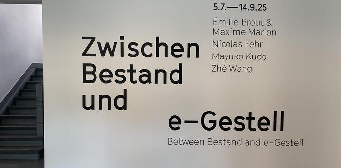 Zwischen Bestand und E-Gestell Schnappschuss aus dem Eingangsbereich der Städtischen Galerie Schwenningen