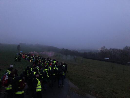 Protetszug am Morgen