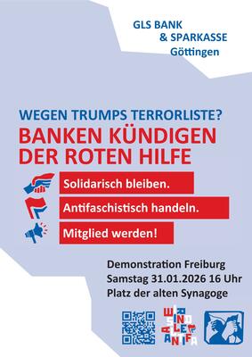 Plakat zur Demo gegen Debanking
