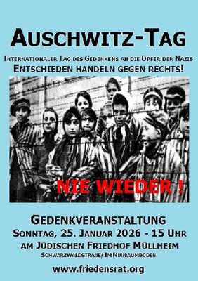 Plaket des Friedensrat zum Gedenken an die Befreiung des Lagers Auschwitz 2026 Plaket des Friedensrat zum Gedenken an die Befreiung des Lagers Auschwitz 2026