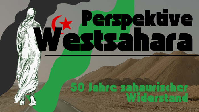50 Jahre sahaurischer Widerstand Wüste mit Mensch im Vordergrund