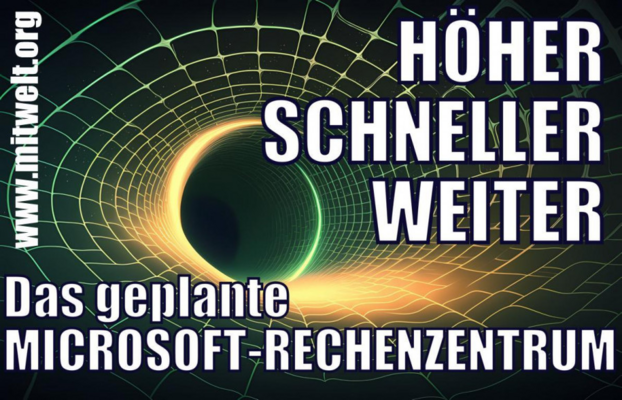 Bildmontage zum Microsoft-Rechenzentrum