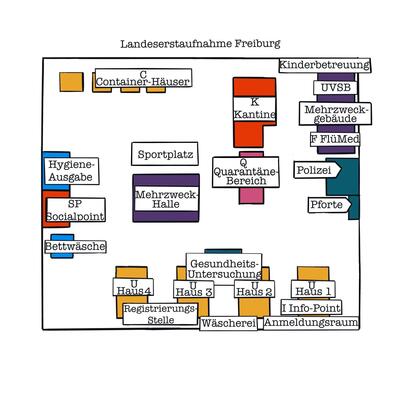 Lageplan der LEA Freiburg