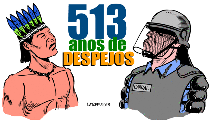 513 Jahre Zwangsräumungen Bild: Carlos Latuff