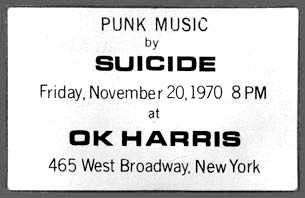 Punk Music by Suicide 1970
