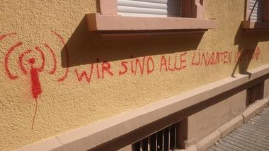 Grafitti in der Adlerstraße.