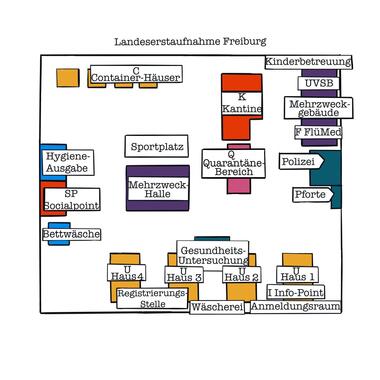 Lageplan der LEA Freiburg