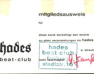 Historischer Mitgliedsausweis vom Beat Club