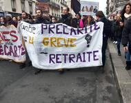 Proteste gegen die Rentenreform in Frankreich im Jahr 2020