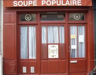A soup kitchen in Rue Clément, Paris 6th.