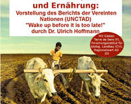 Plakat zur Vorstellung des UNCTAD-Berichts