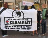 Gedenkkundgebung in Freiburg zum Jahrestag des Todes von Clément Méric