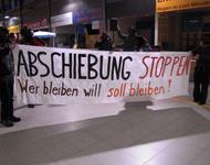 Kundgebung im neuen Terminal von Baden-Airpark am 09.12.2014