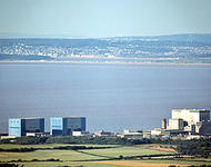 Kernkraftwerk Hinkley Point nahe Bridgwater, Somerset an der Südwestküste von England