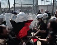 Protest und Polizeigewalt am Abschiebeknast Amygdaleza, 21. Februar 2015