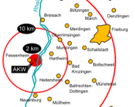 Evakuierungszone Fessenheim